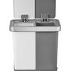 Papelera Doble Pedal 10+10L Blanco y Gris EKO Hana Recycle